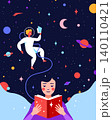 Book, Imagination, Dreams. Girl reading 140110421