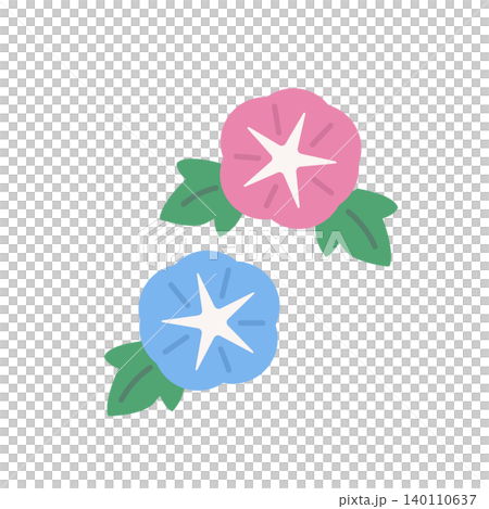 Simple illustration of a morning glory. Summer theme. Flower. Simple illustration of a morning glory. Summer theme. Flower. 140110637
