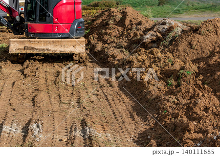 Earthworks, exterior works with machinery Earthworks, exterior works with machinery 140111685