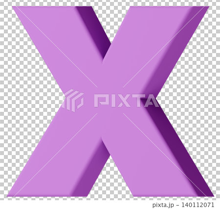 3D材質_字母_X_紫色 3D材質_字母_X_紫色 140112071