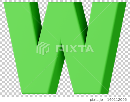 3D Material_Alphabet_W_Green 3D Material_Alphabet_W_Green 140112096