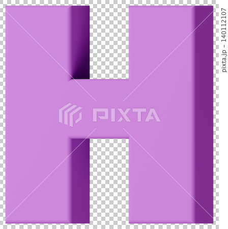 3D材質_字母_H_紫色 3D材質_字母_H_紫色 140112107