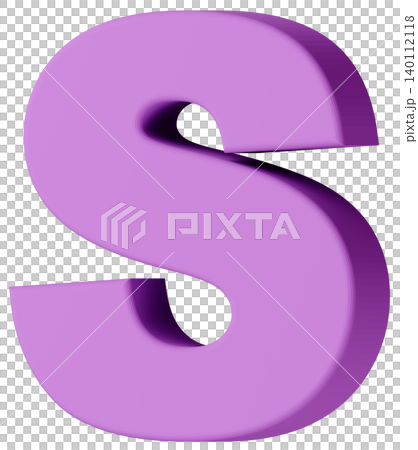 3D材質_字母_S_紫色 140112118