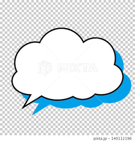 Simple illustration material of a cloud-shaped speech bubble (white background) Simple illustration material of a cloud-shaped speech bubble (white background) 140112196