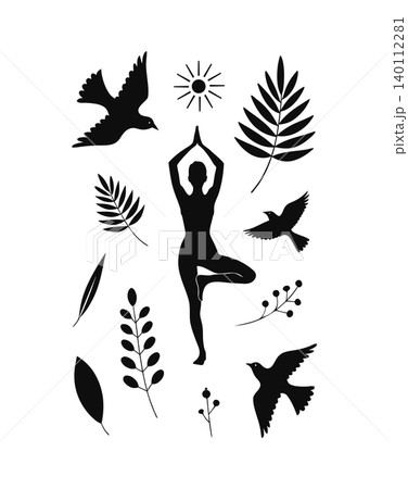 International Yoga Day Silhouette Meditation Pose Wellness Design International Yoga Day Silhouette Meditation Pose Wellness Design 140112281