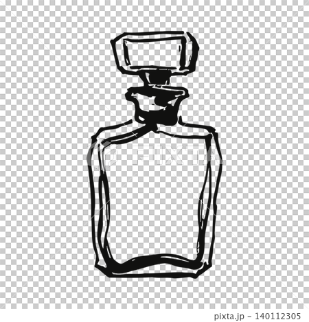 Elegant luxury perfume bottle illustration for fragrance branding and high-end cosmetic product marketing purposes Elegant luxury perfume bottle illustration for fragrance branding and high-end cosmetic product marketing purposes 140112305