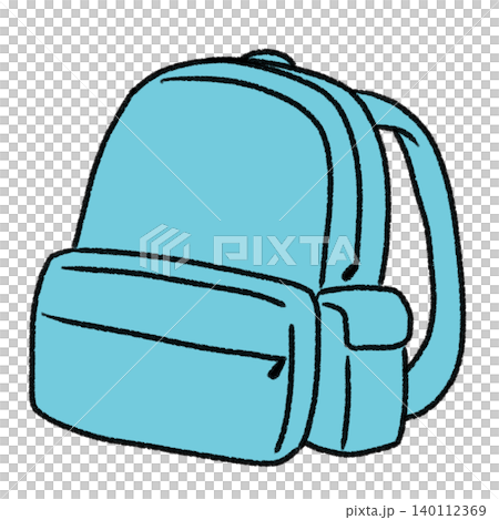 A simple and cute illustration of a backpack 140112369