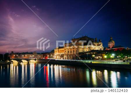 Royal Swedish Opera House Illuminated at Night 140112410