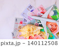Maldives rufiyaa cash currency banknotes model airplane with seashell placed together for travel theme. 140112508