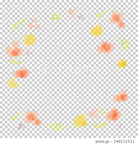 Colorful spring flower frame (watercolor) Colorful spring flower frame (watercolor) 140112511