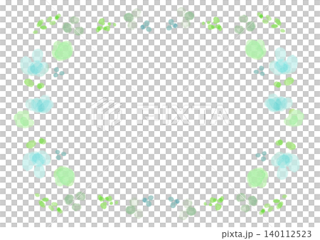 Colorful blue flower frame watercolor Colorful blue flower frame watercolor 140112523