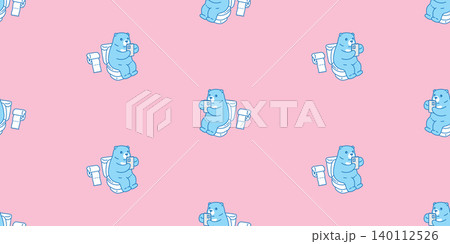 bear seamless pattern polar toilet cartoon smartphone tissue vector doodle teddy tile background gift wrapping paper scarf isolated repeat wallpaper illustration design 140112526