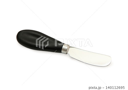 Stainless Steel Butter Knife on White Background 140112695