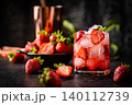 Summer drink with strawberry 140112739