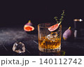 Single glass of whiskey 140112742