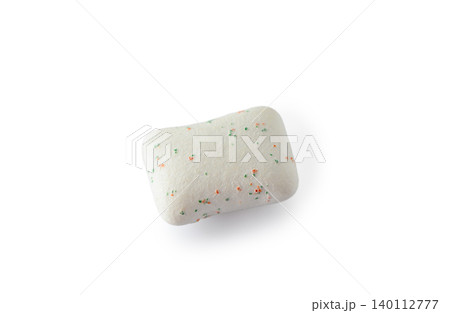 Single Chewing Gum Cube Isolated on White Background 140112777