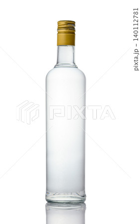 Vodka Bottle Without Label Isolated on White Background 140112781