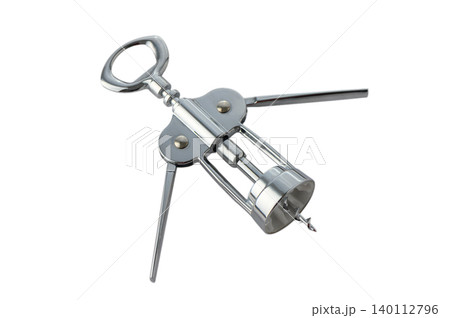 Professional wine corkscrew isolated on white background Professional wine corkscrew isolated on white background 140112796
