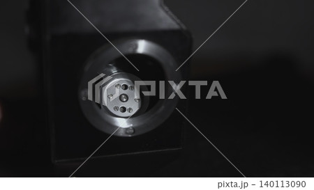 Detailed View Of Projector Lamp Socket Showing Metallic Contacts And Diagnostic Setup For Repair . Media Detailed View Of Projector Lamp Socket Showing Metallic Contacts And Diagnostic Setup For Repair . Media 140113090