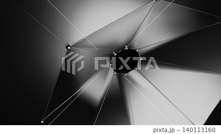 Sophisticated Array Of Linked Polygons Representing Technological Progress And Communication 140113160