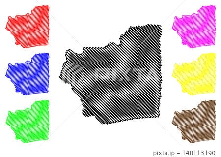 Buritirama municipality (Bahia state, Municipalities of Brazil, Federative Republic of Brazil) map vector illustration, scribble sketch Buritirama map 140113190