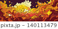 Dynamic Comic Book Style Flame and Smoke 140113479