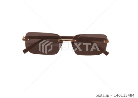 Brown sunglasses , vintage color styles. Isolated on white background 140113494