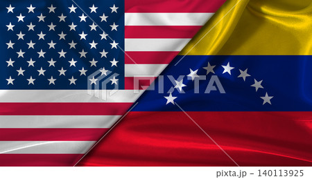 Diplomatic relations between USA and Venezuela. Flag of Venezuela and USA, diplomatic relations Diplomatic relations between USA and Venezuela. Flag of Venezuela and USA, diplomatic relations 140113925