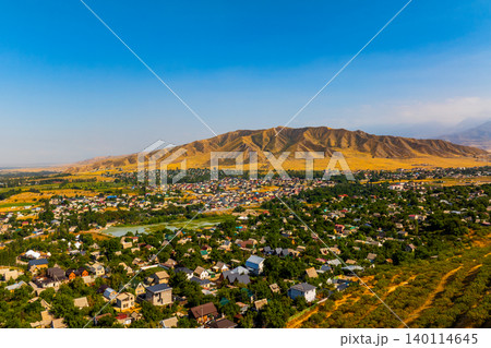 Aerial View of Kyrgyz Besh Kungei Residential Area by Golden Mountains Aerial View of Kyrgyz Besh Kungei Residential Area by Golden Mountains 140114645