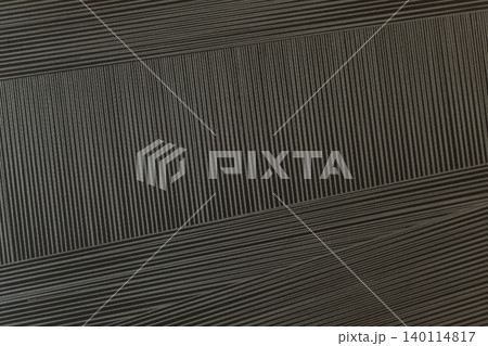 Dark brown abstract linear texture background with geometric parallel lines 140114817