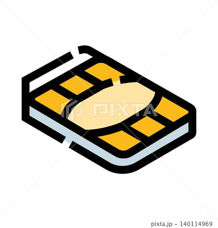 Mobile device sim card isometric icon technology Mobile device sim card isometric icon technology 140114969