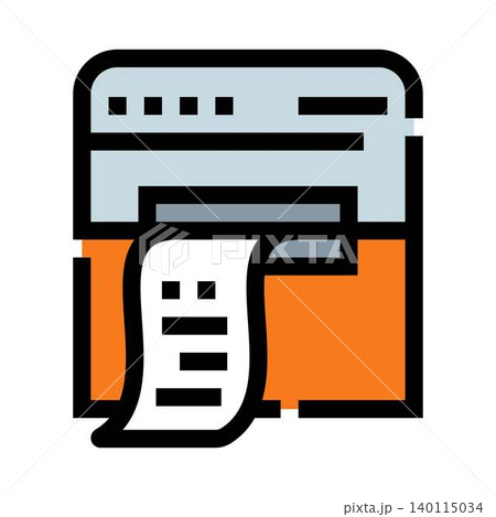Receipt printer machine issuing paper ticket for transaction Receipt printer machine issuing paper ticket for transaction 140115034