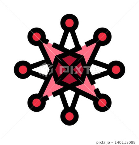 Network connection with atom like structure node Network connection with atom like structure node 140115089