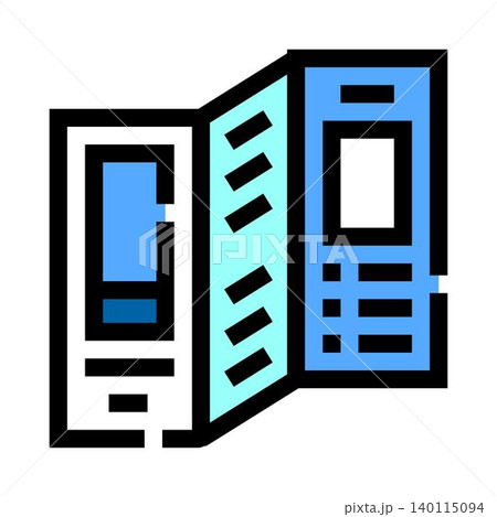Trifold brochure glyph icon marketing information booklet 140115094