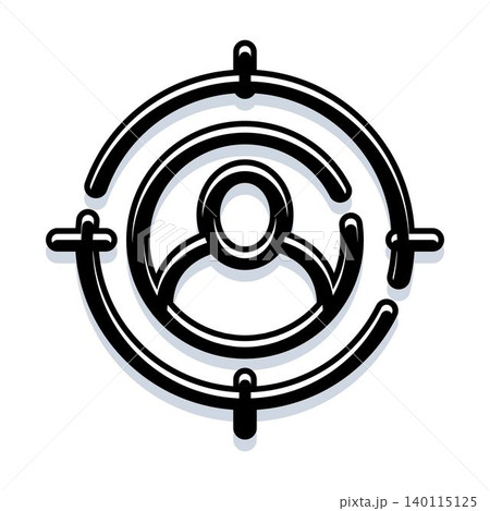 Target audience finding person icon marketing concept Target audience finding person icon marketing concept 140115125
