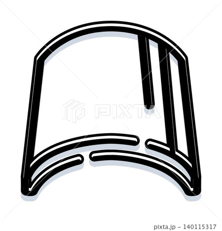 Abstract geometric black and white line arch Abstract geometric black and white line arch 140115317