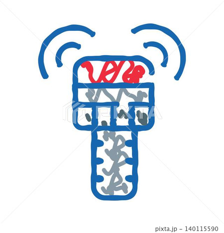 Wireless signal device transmitting network communication doodle 140115590