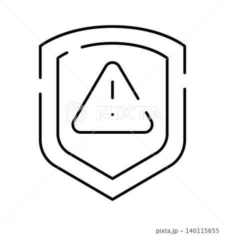 Shield icon warning of cyber security threat Shield icon warning of cyber security threat 140115655