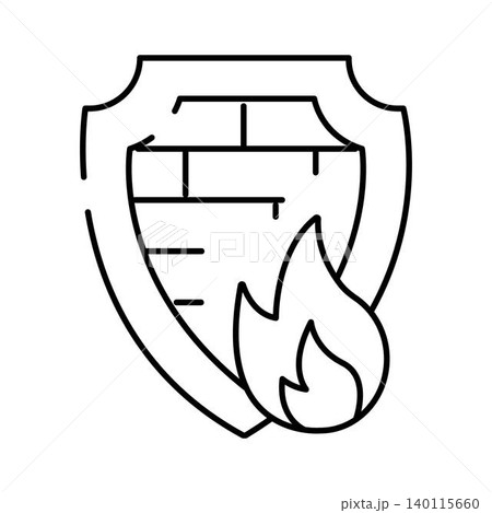 Firewall shield with fire protecting network security 140115660