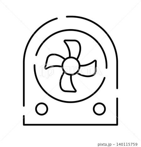 Electric fan appliance for cooling and ventilation line icon 140115759
