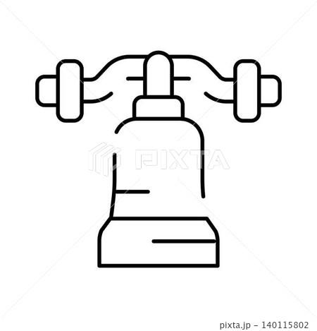 Liberty bell line icon symbolizing historic freedom Liberty bell line icon symbolizing historic freedom 140115802