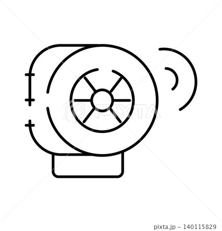 Emergency alarm siren line art icon concept 140115829