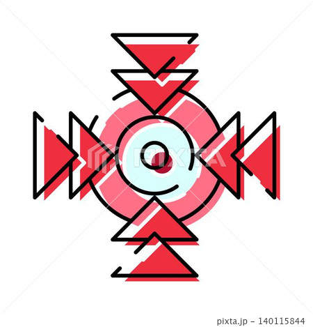 Abstract geometric pattern with vibrant colorful triangles 140115844