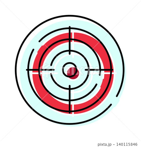 Target with crosshairs representing aim and objective 140115846