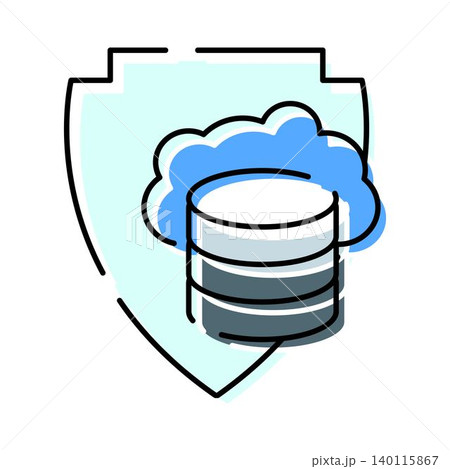 Cloud database protecting sensitive data security icon Cloud database protecting sensitive data security icon 140115867
