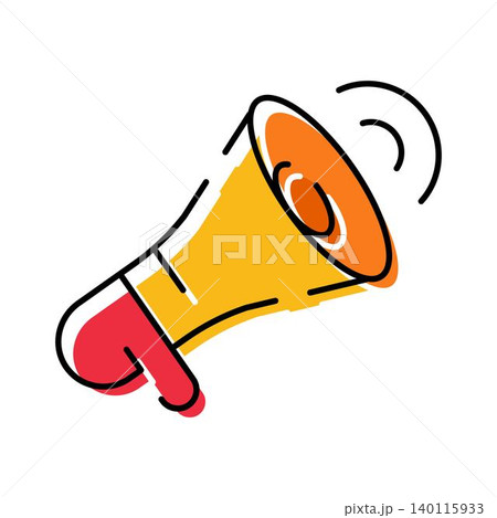 Loudspeaker making announcement communicating marketing information concept Loudspeaker making announcement communicating marketing information concept 140115933