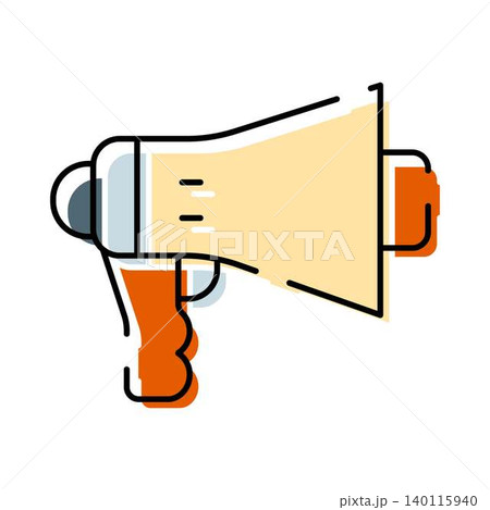 Megaphone icon broadcasting important announcement information 140115940