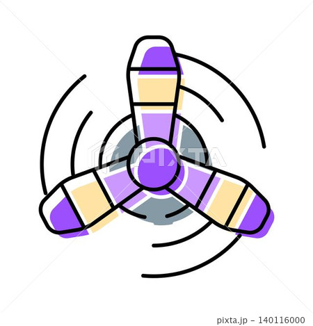 Propeller blades spinning in fast motion vector icon Propeller blades spinning in fast motion vector icon 140116000