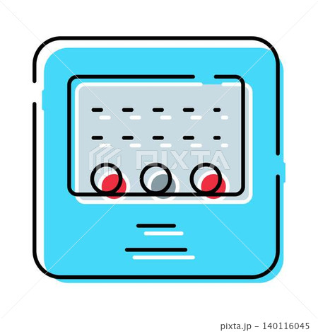 Electric meter measuring energy consumption appliance icon 140116045