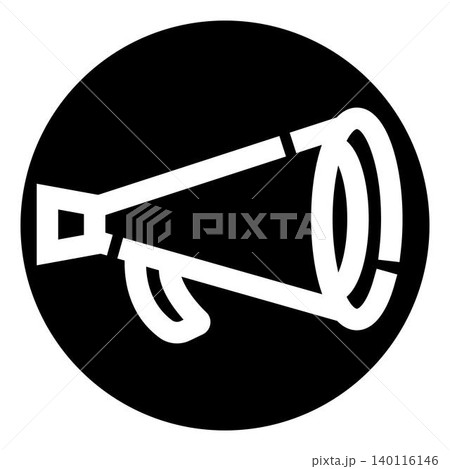Megaphone icon announcing important news and communication Megaphone icon announcing important news and communication 140116146